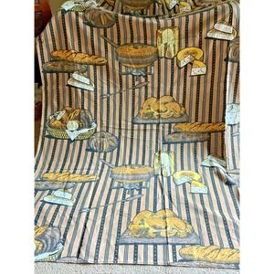 Vintage‎ Joan Stevens cheese Fondue Fabric Tablecloth